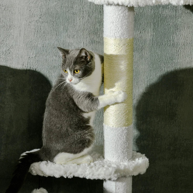 Floor to Ceiling Cat Tree with Multiple Levels and Scratch Posts – Pet Furniture