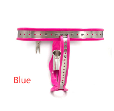 Unisex Stainless Steel T Chastity Lock Belt for Men and Women - Multiple Colors