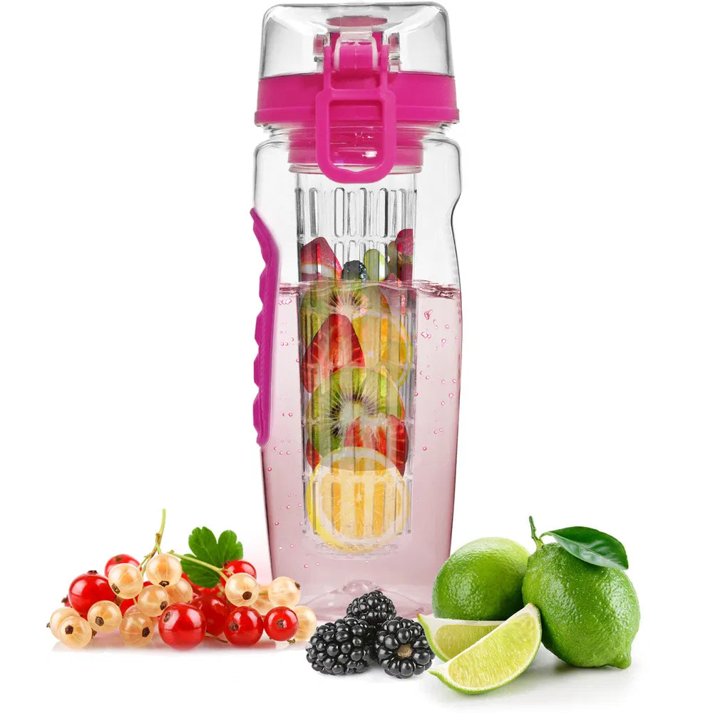 32oz Fruit Infuser Water Bottle with Flip Top Lid - Multiple Colors