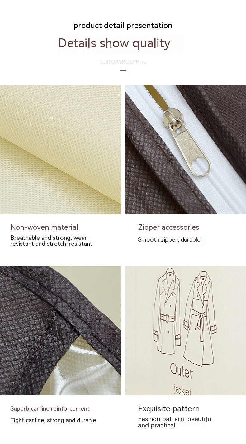 Enclosed Three-Dimensional Clothing Dust Cover - Household Storage Organizer