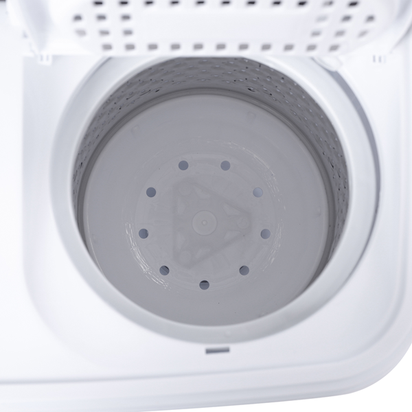 14.3lb Semi-Automatic Gray Washing Machine with Cover - Home Appliance