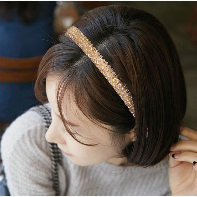Women's Crystal Beaded Hair Hoop Headwear | Fashion Hair Accessory