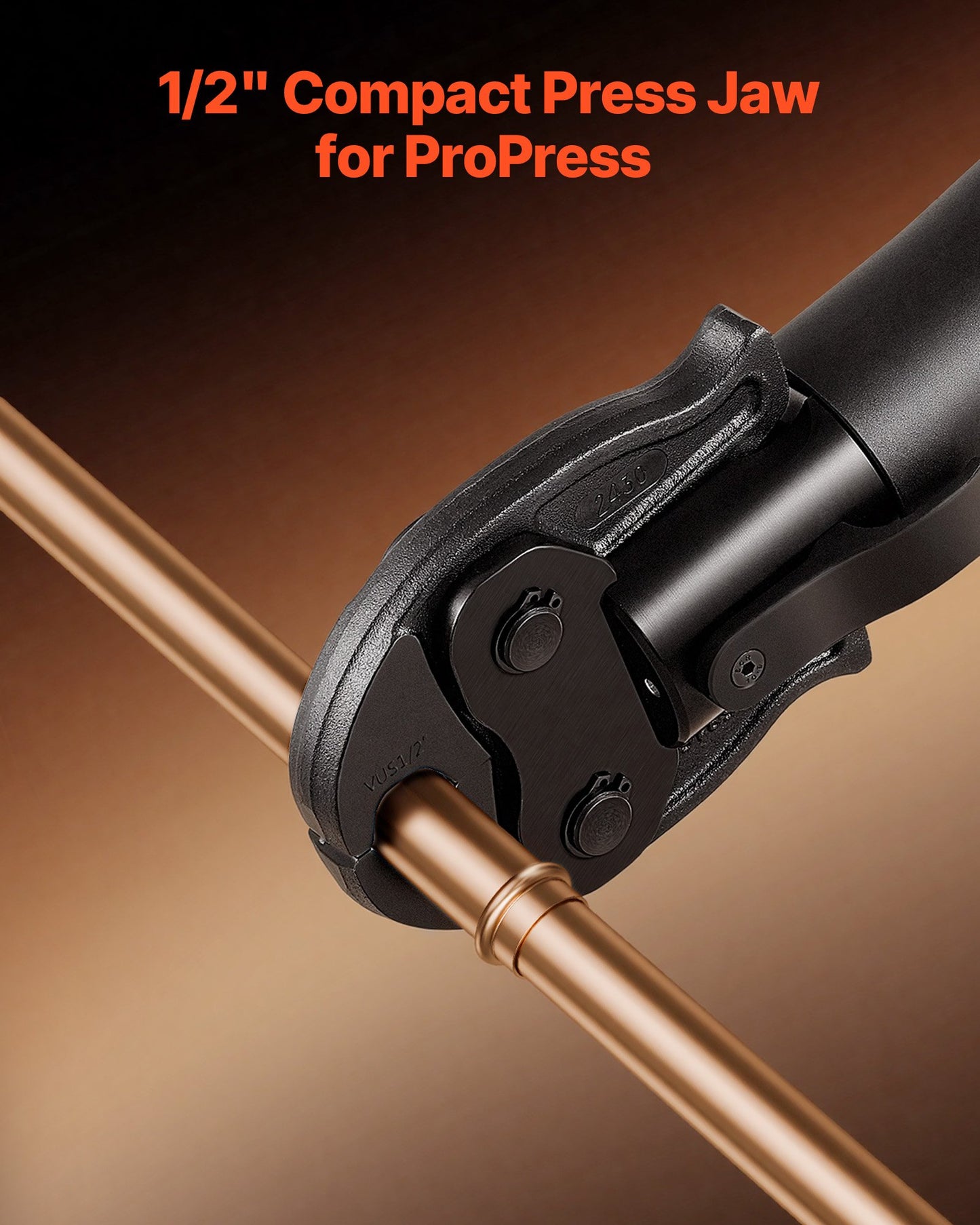 1/2 Inch ProPress Jaw for Copper Pipe Fittings - Compatible with 24KN Press Tools, Black