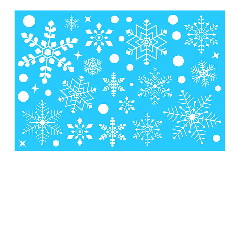 Christmas Wall Stickers Snowflakes Decoration PVC Waterproof Decals