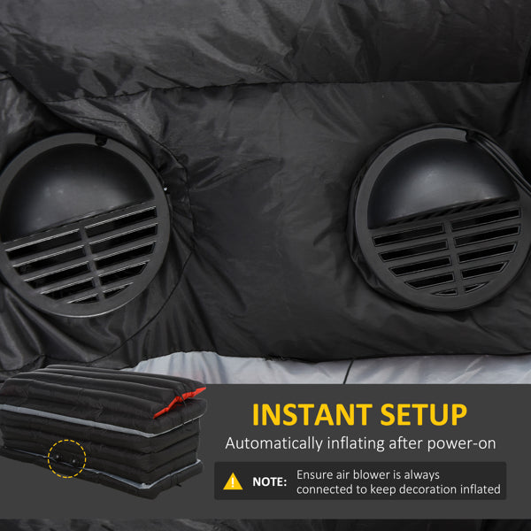 Inflatable Halloween Vampire and Coffin Decoration with LED Lights