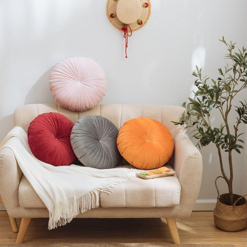 Solid Color Velvet Pumpkin Pillow Cushion Home Decor