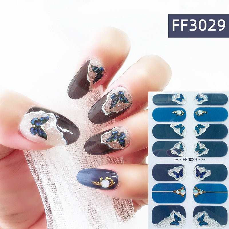 3D Nail Art Crystal Nail Polish Film Full Paste Non-Toxic Durable Stickers