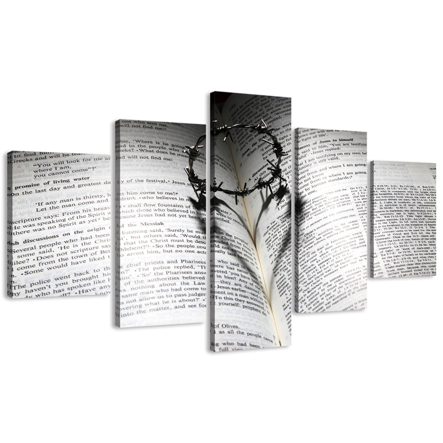 Bible Wall Art Canvas Painting Set - Modern Decorative Religious Decor