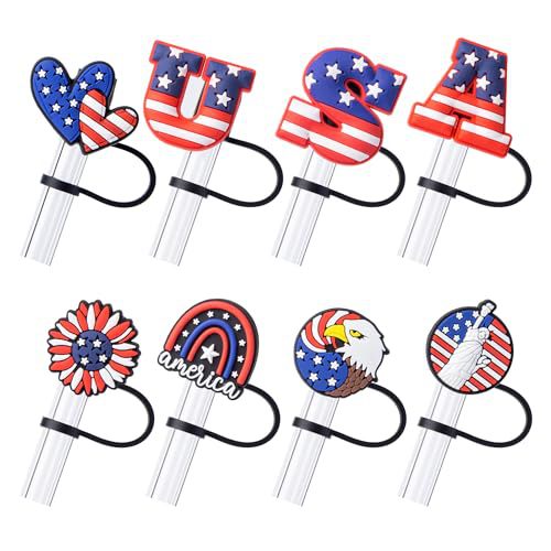 40 Oz Glass Straw Cover Set - Heavy Duty Plastic Protectors for Drinks
