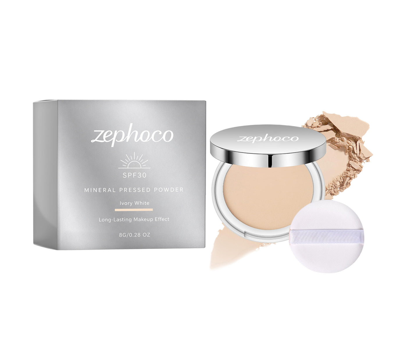 Makeup Powder with Natural, Ivory, and Dark Shades - Skin Tone Finish