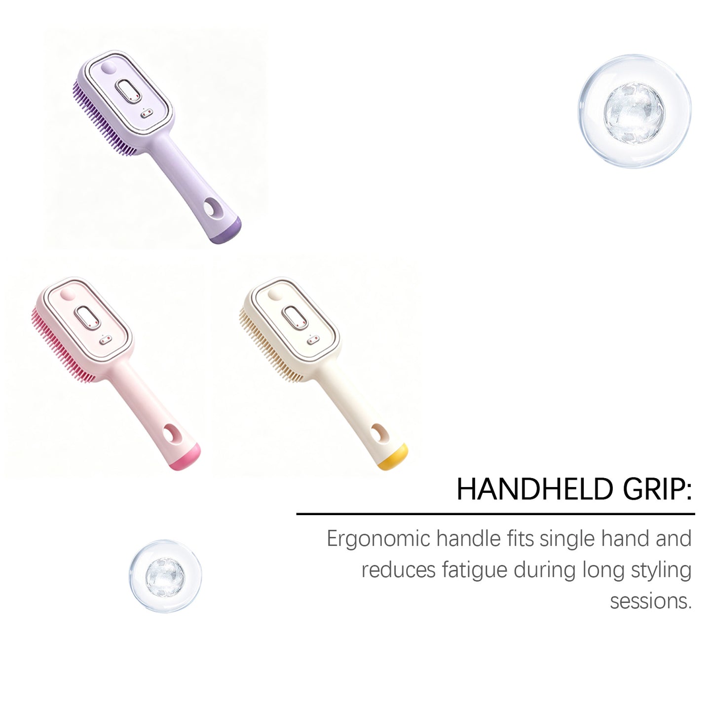 Electric Mist Massage Comb for Face Skin Care - Purple