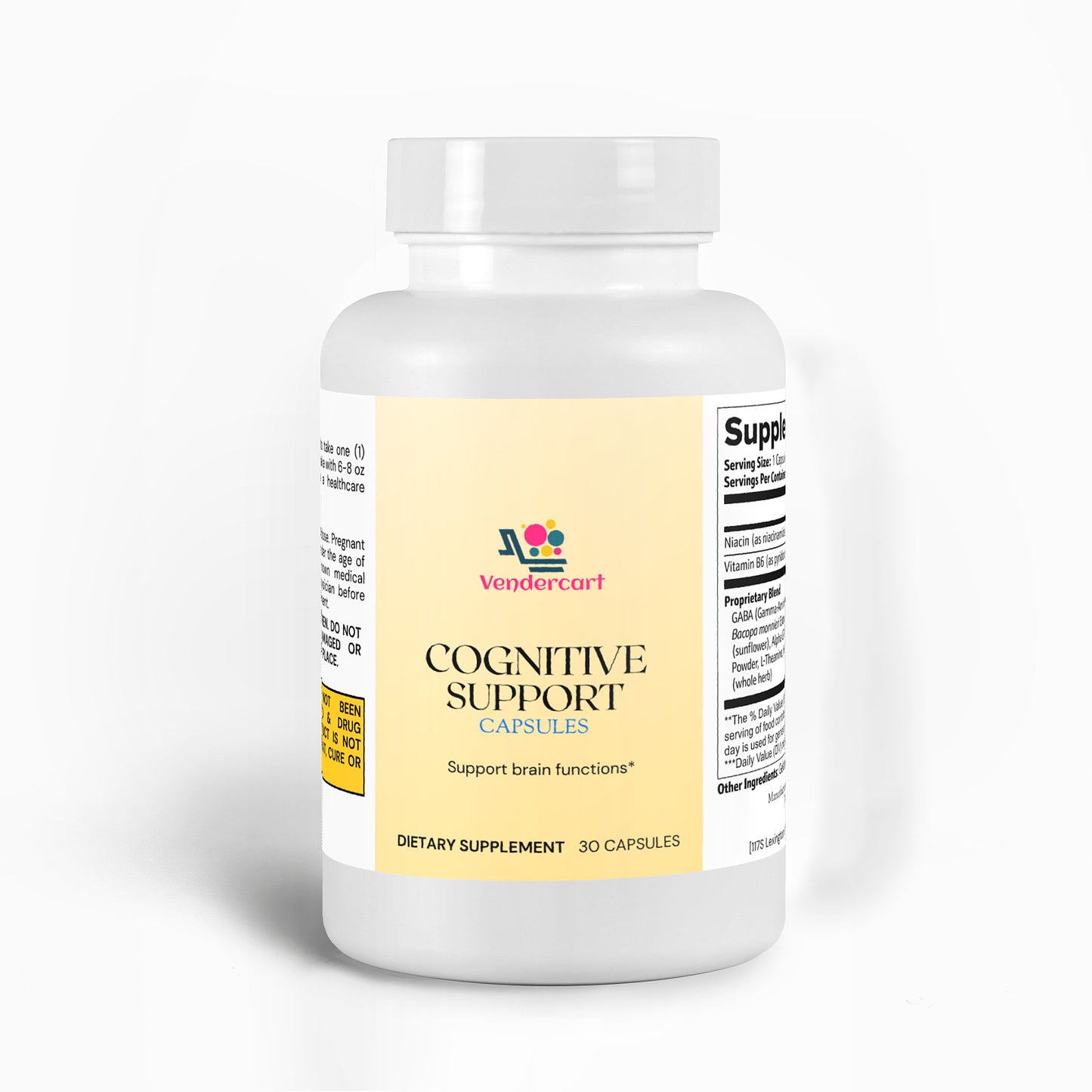 Cognitive Support Supplement - Brain Focus, Memory & Mental Clarity Booster