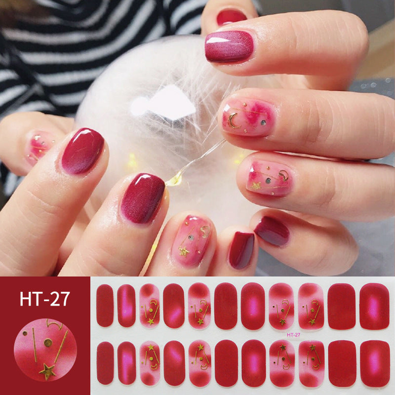 Gold Star Moon Laser Nail Stickers