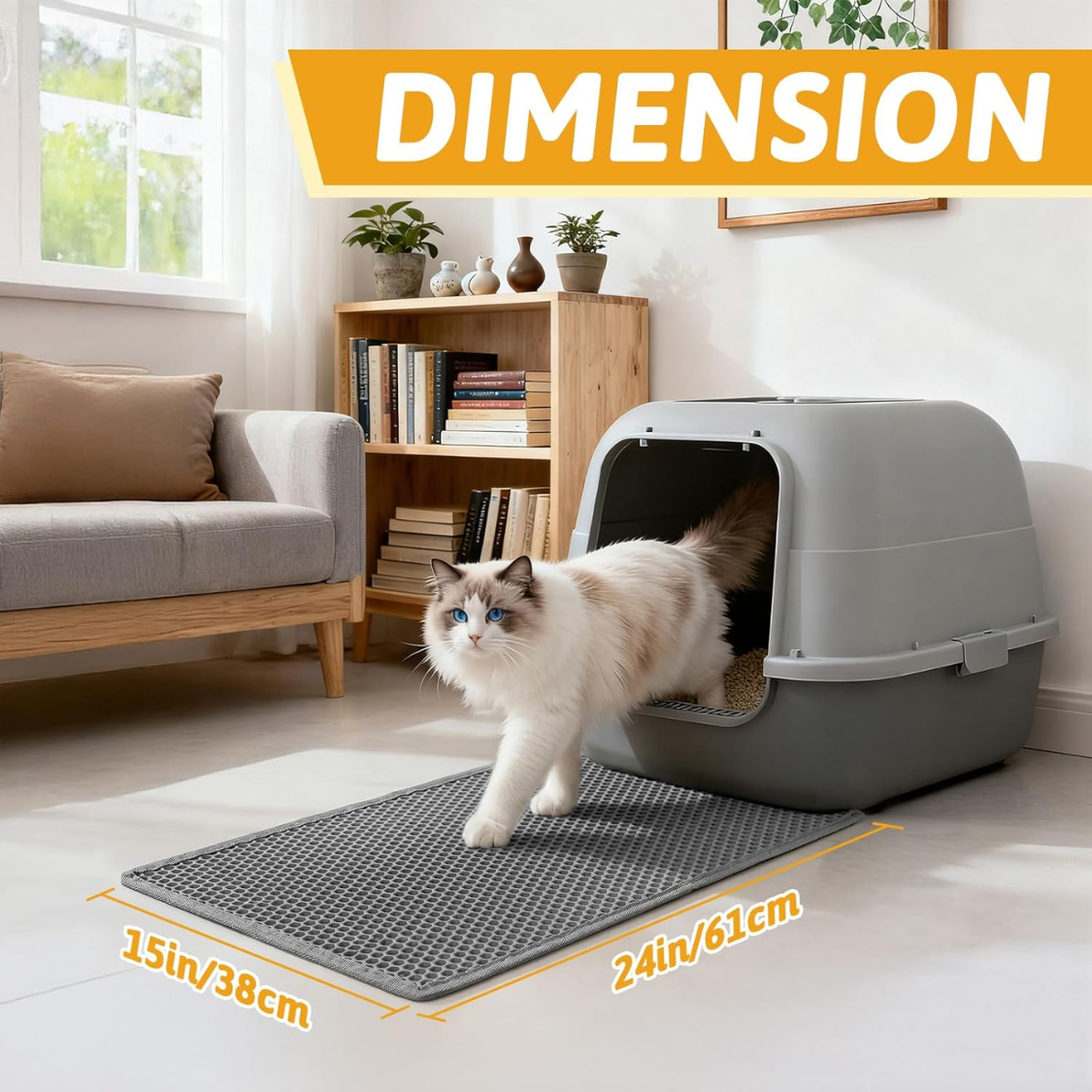 Double Layer Waterproof Cat Litter Mat - Urine Proof Pet Trap & Reusable