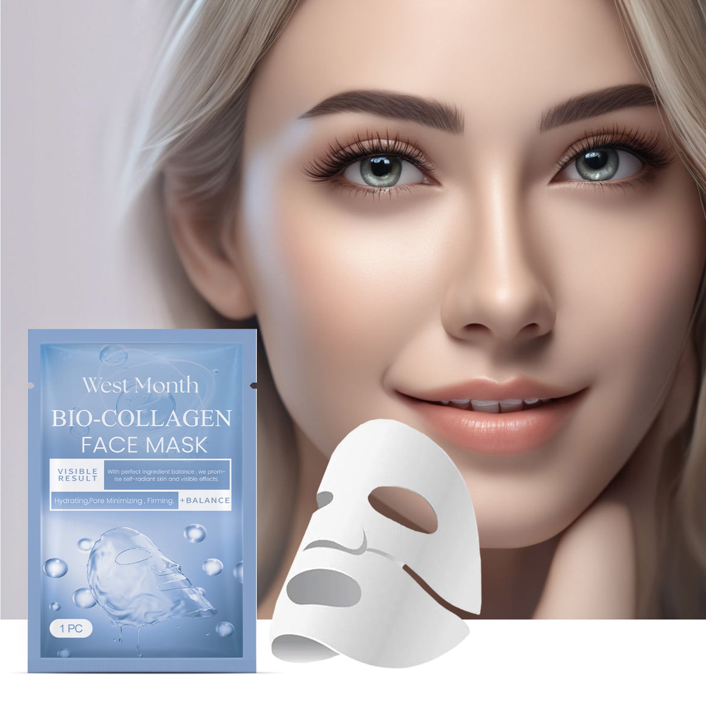Collagen Facial Mask for Skin Brightening and Hydration