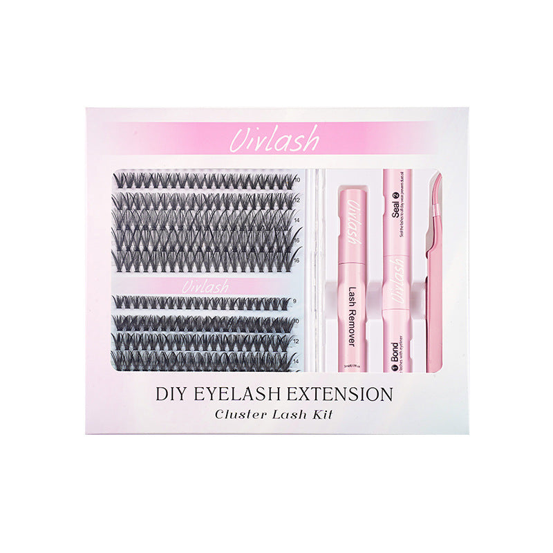 False Eyelashes 30/40D Single Cluster Voluminous Natural Style - 5-Piece Set