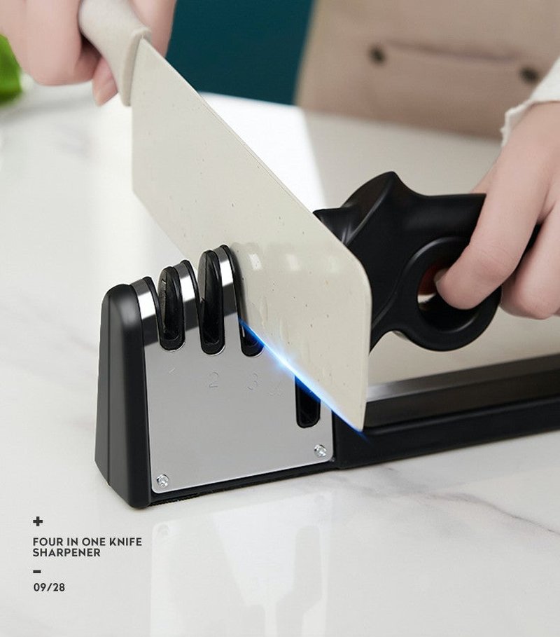 Kitchen Knife Sharpening Stone Fixable Angle Sharpener Household Tool Black