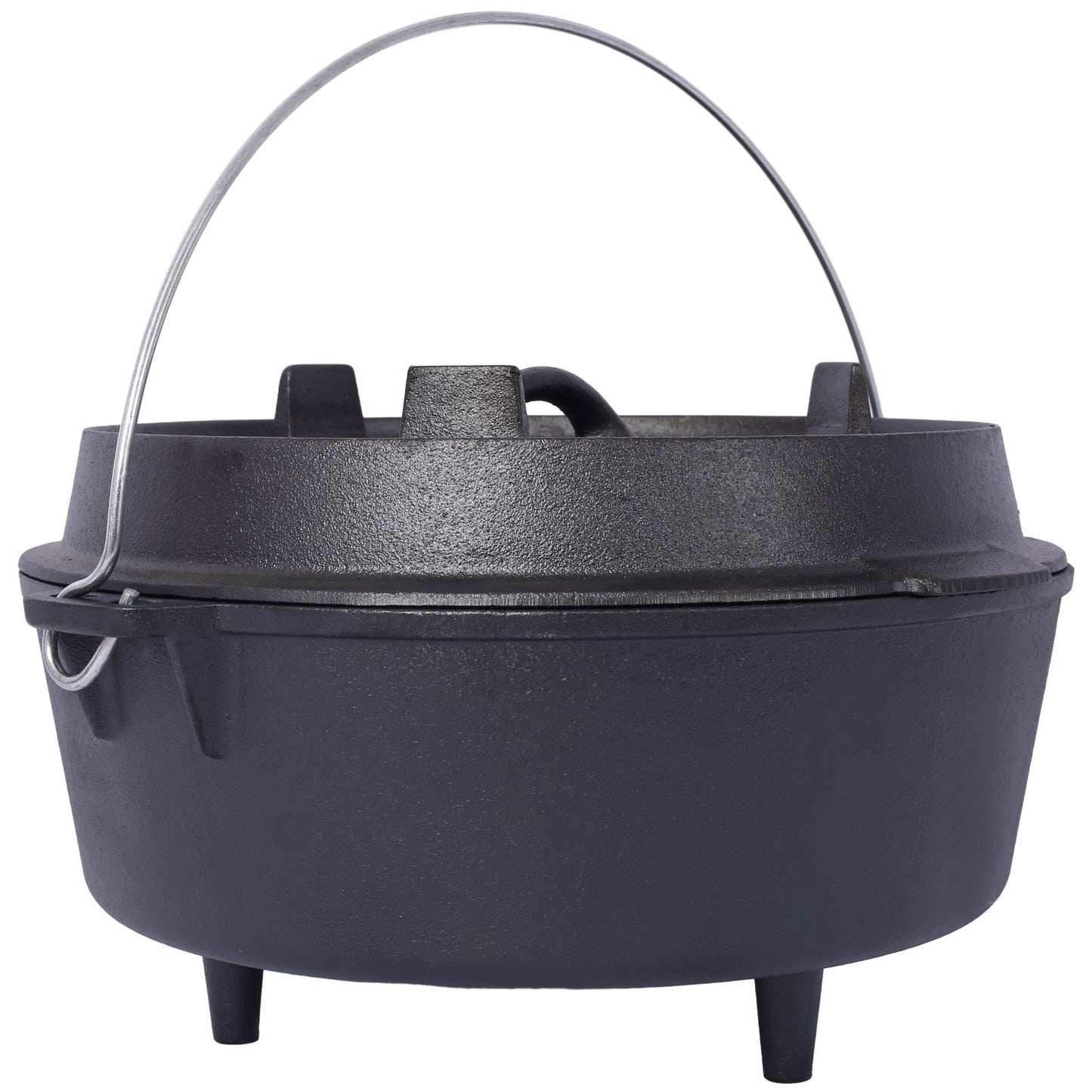 Cast Iron Dutch Oven for Camping - Pre-Seasoned with Legs