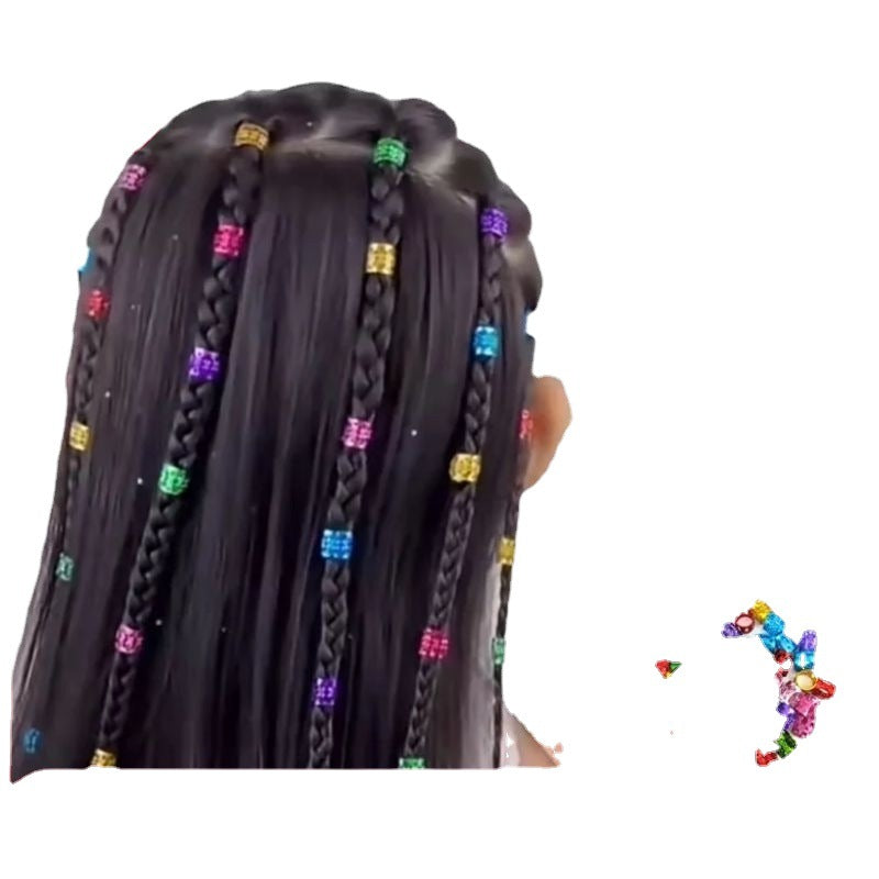 Hair Bead Ring Clips Set for Hair Braiding and Styling – Multiple Colors