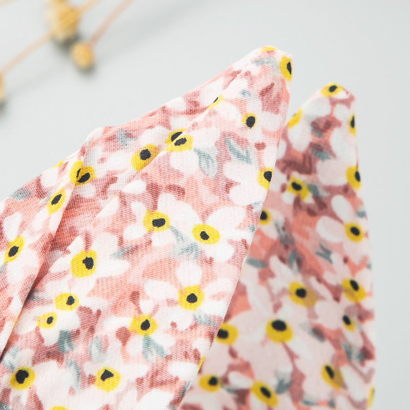 Boho Daisy Pleated Chiffon Headband