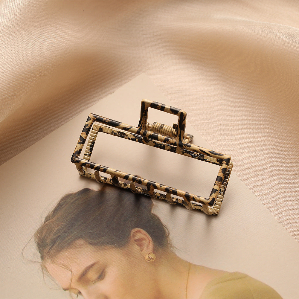 Metallic Leopard Hairpin for Women - Hair Accessory with Bowknot Design
