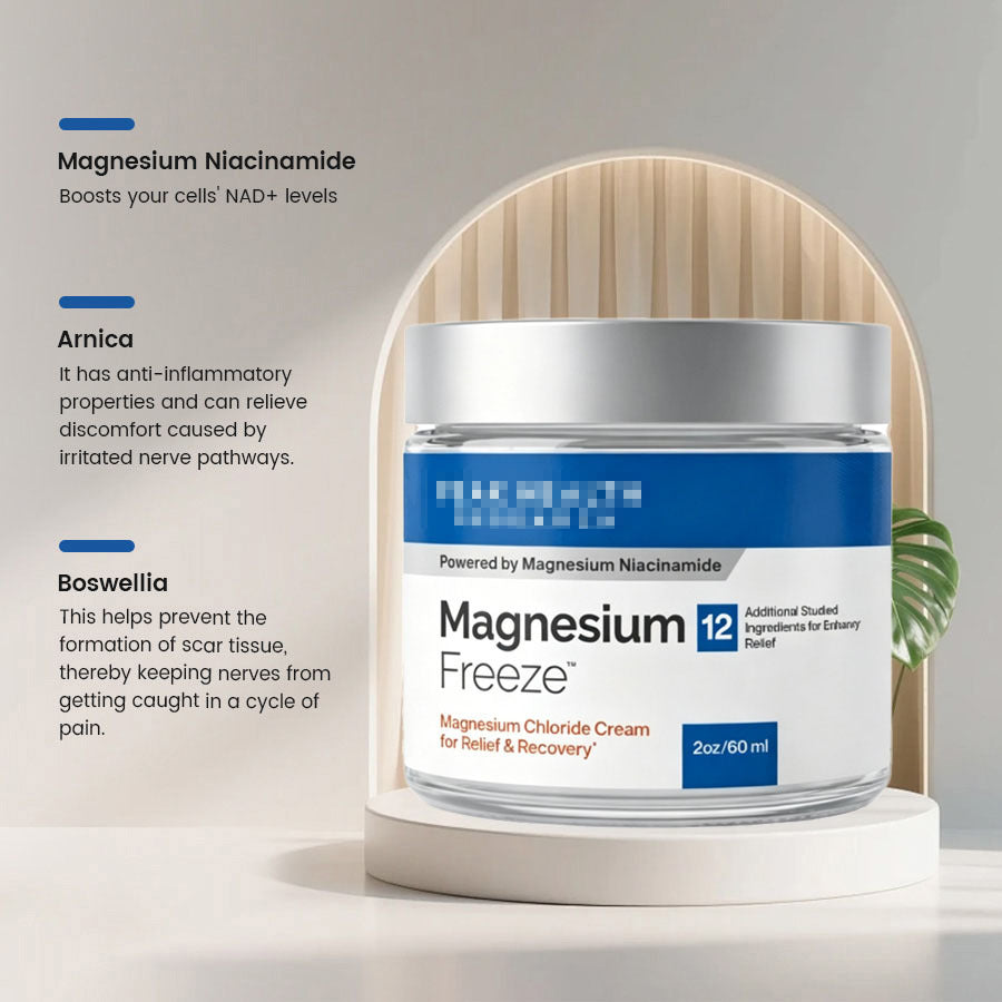 Magnesium Body Care Cream - Moisturizing Skin Balm for Daily Gentle Care