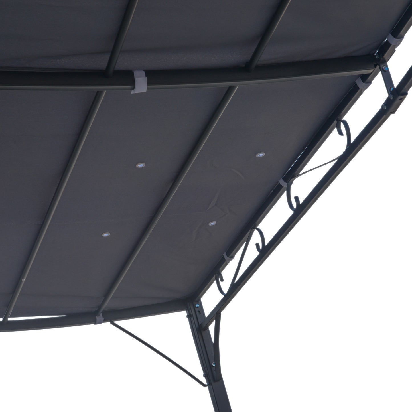 Weatherproof 10x10 Gray Gazebo Canopy Shelter for Outdoor Events
