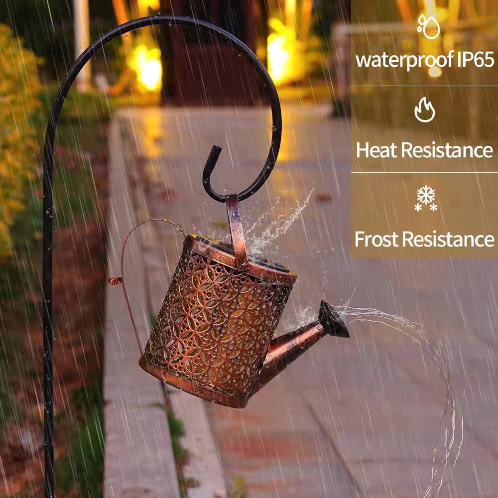 Solar Watering Can Garden Lights - Outdoor Pathway Lawn Decor, 2-Pack