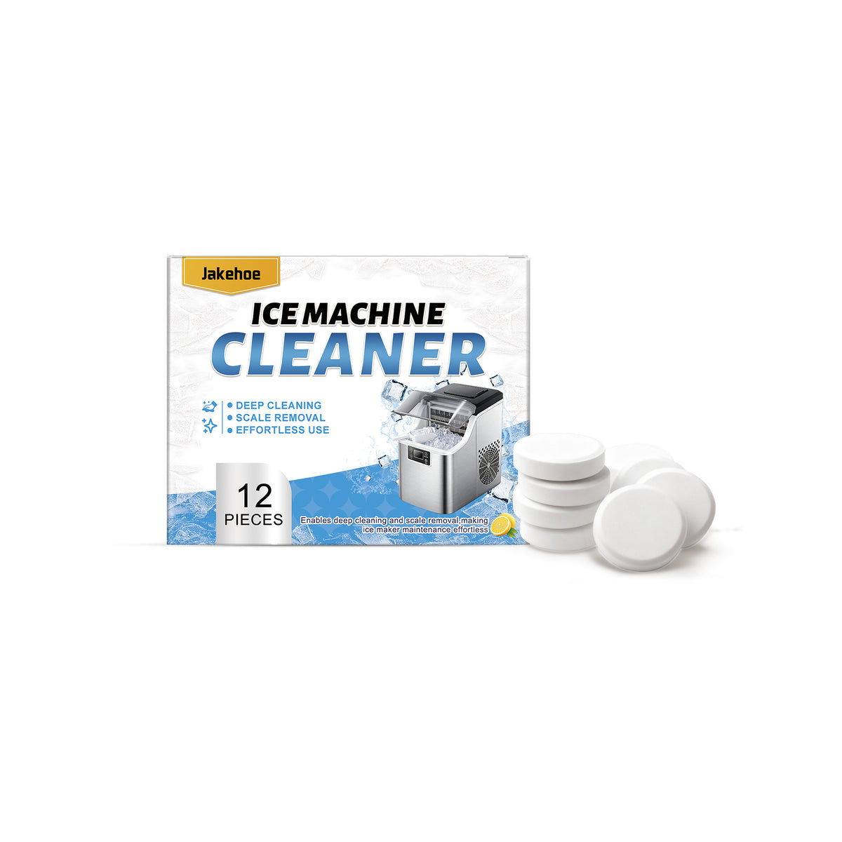 Ice Maker Cleaning Sheets 12 Pack - Food-Grade Descaler & Odor Remover