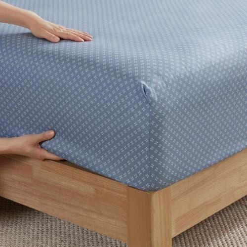 Floral Comforter Set with Bed Sheets - Blue Queen Size