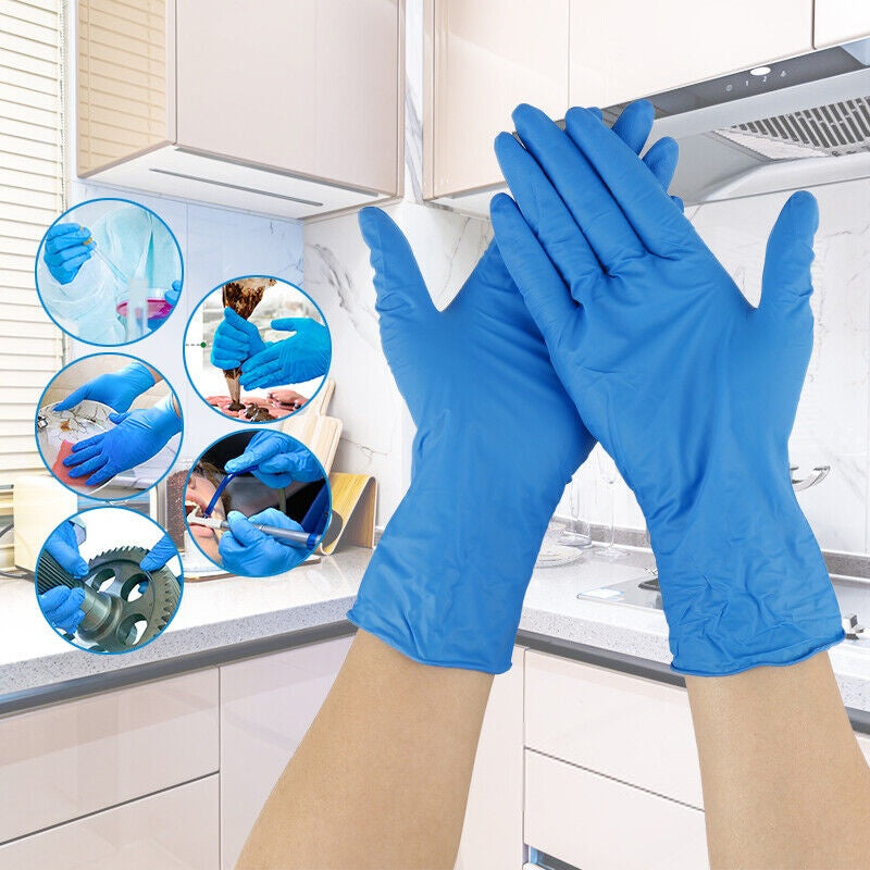 Nitrile Disposable Exam Gloves - Latex-Free, Medium, 100 Pcs