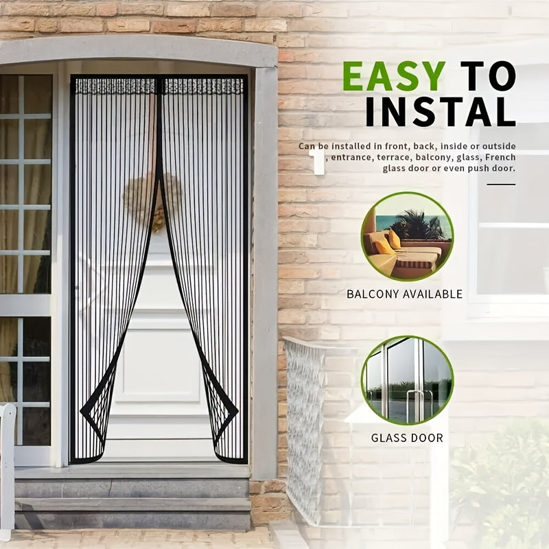 Magnetic Screen Door - Pet-Friendly Mesh Curtain with Auto-Close, Weather-Resistant