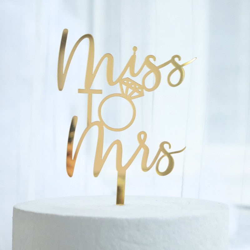 Wedding Proposal Acrylic Cake Insert - Love Heart Ring & More