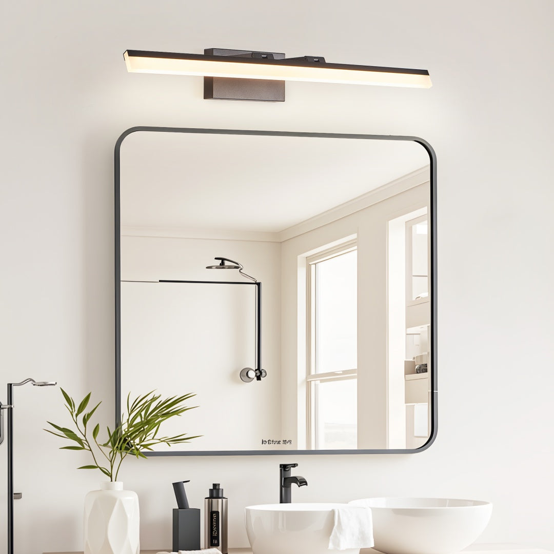 32 Inch Modern LED Vanity Light - Black Metal Wall Fixture