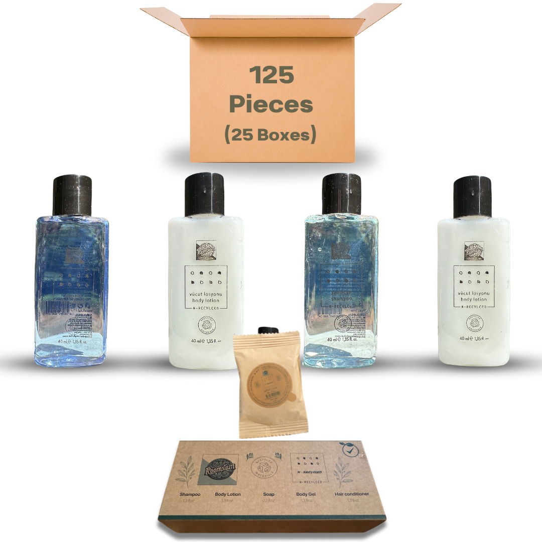 125-Piece Eco-Friendly Hotel Toiletries Set - Sustainable Bath Amenities