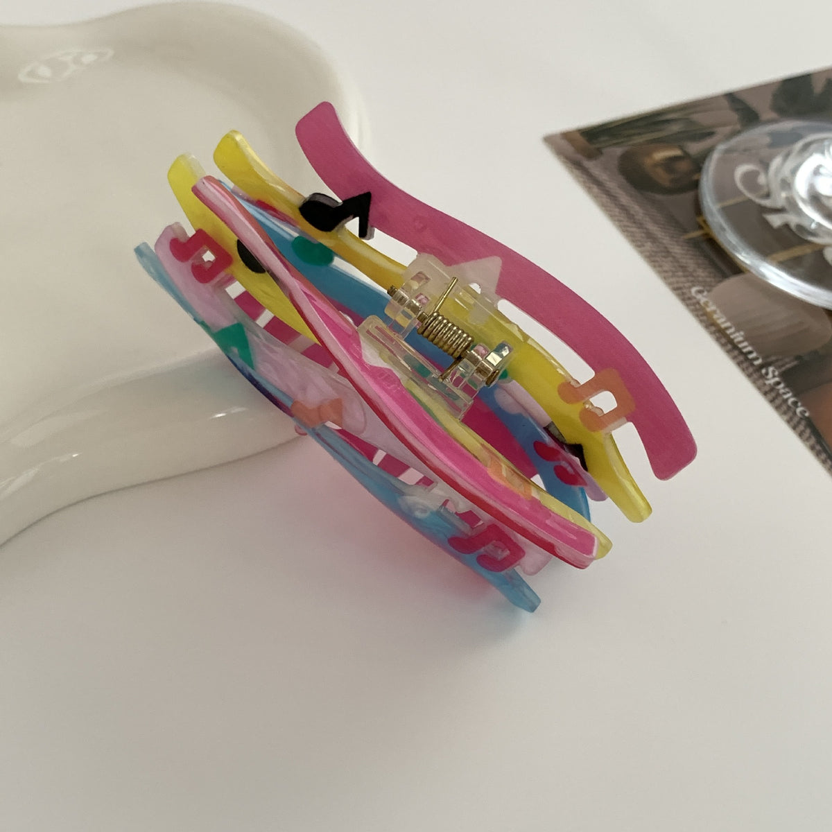 Candy Color Wave Mixed Note Hair Grip