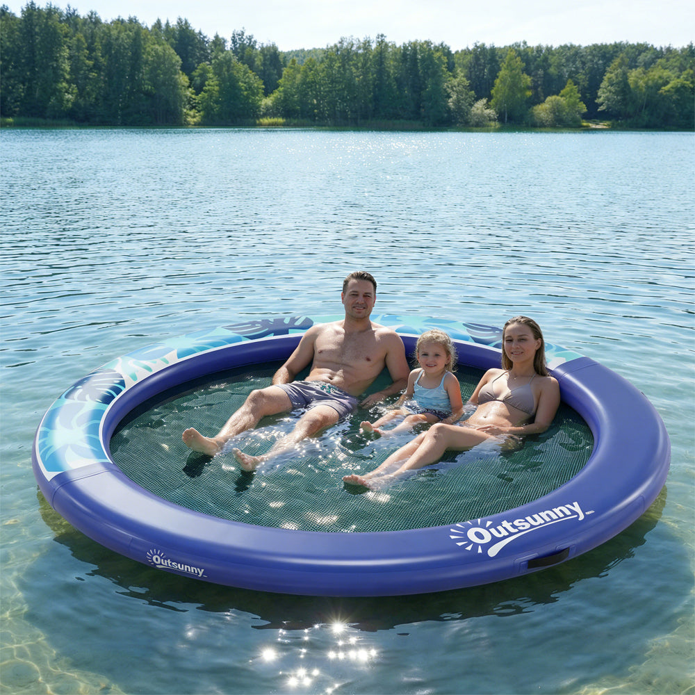 8FT Inflatable Water Hammock - Thick Plastic Floating Dock