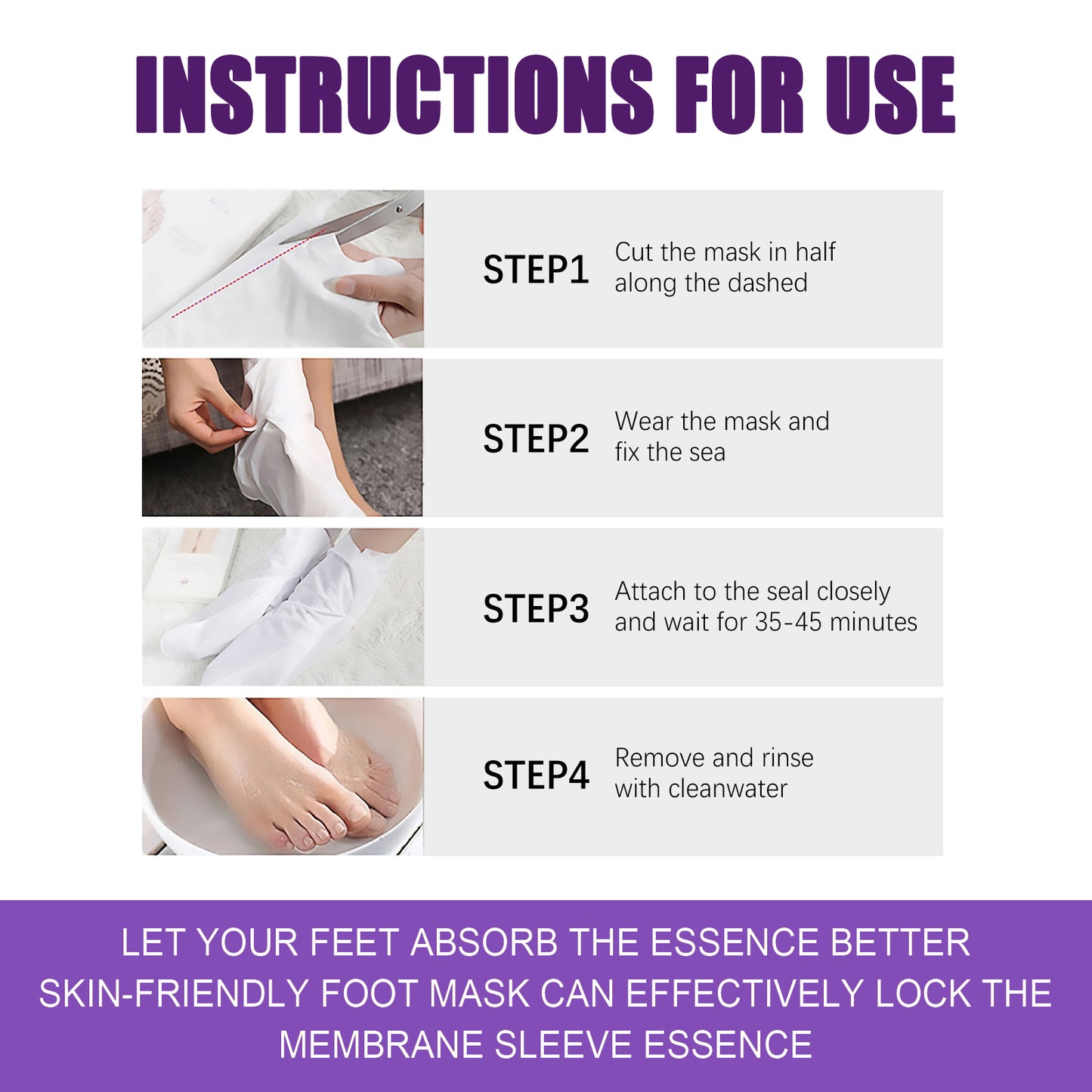 Ginger Foot Mask for Exfoliating and Moisturizing Dry Cracked Skin