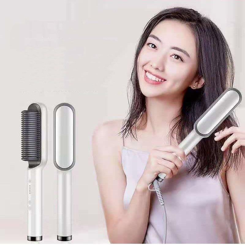 Electric Hair Straightening Comb with Tourmaline Ceramic for Wet & Dry Hair