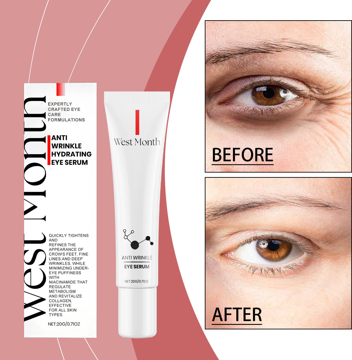 Moisturizing Firming Eye Cream with Niacinamide - Anti-Aging Eye Treatment