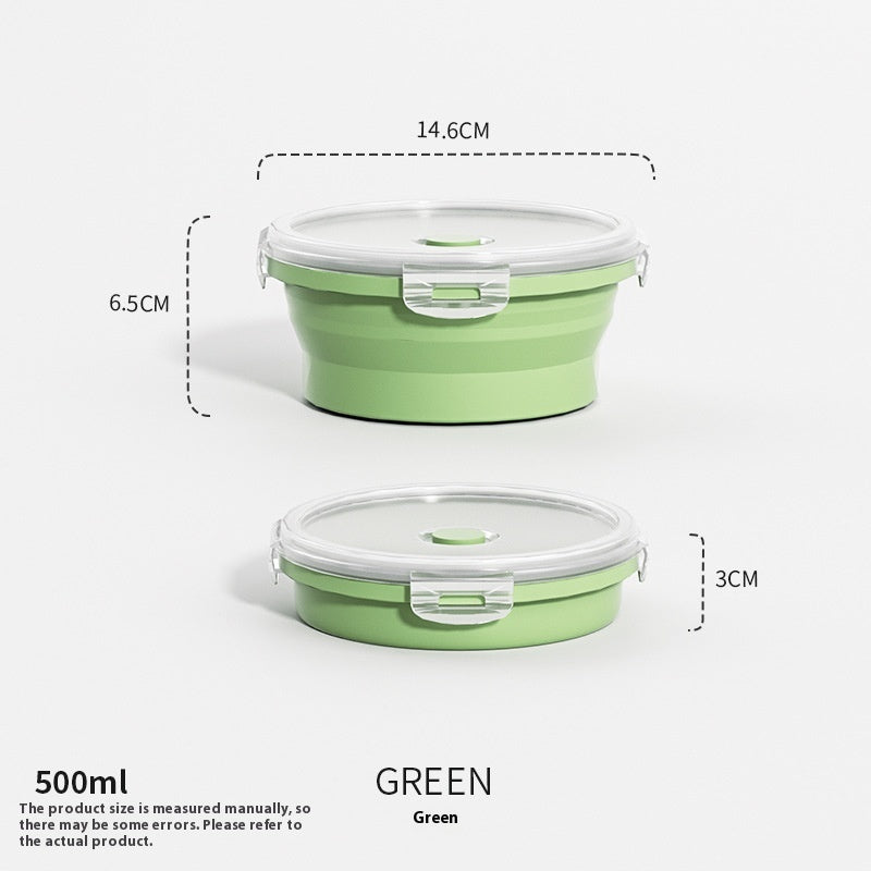 Outdoor Silicone Folding Lunch Box Set - Reusable Food Storage Container