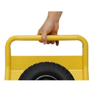 Heavy Duty Panel Dolly with 10" Solid Rubber Tires - Yellow