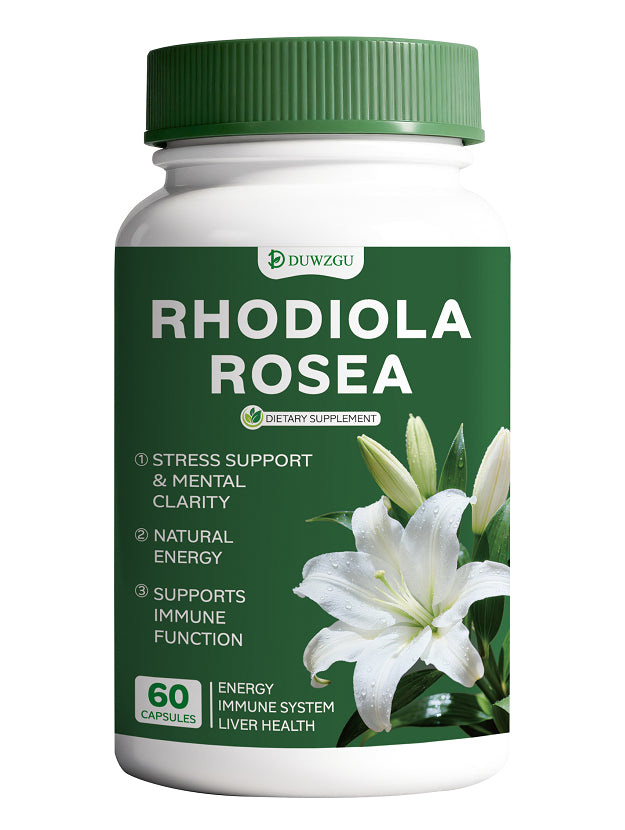 Rhodiola Rosea Supplement Capsules for Natural Stress & Energy Support