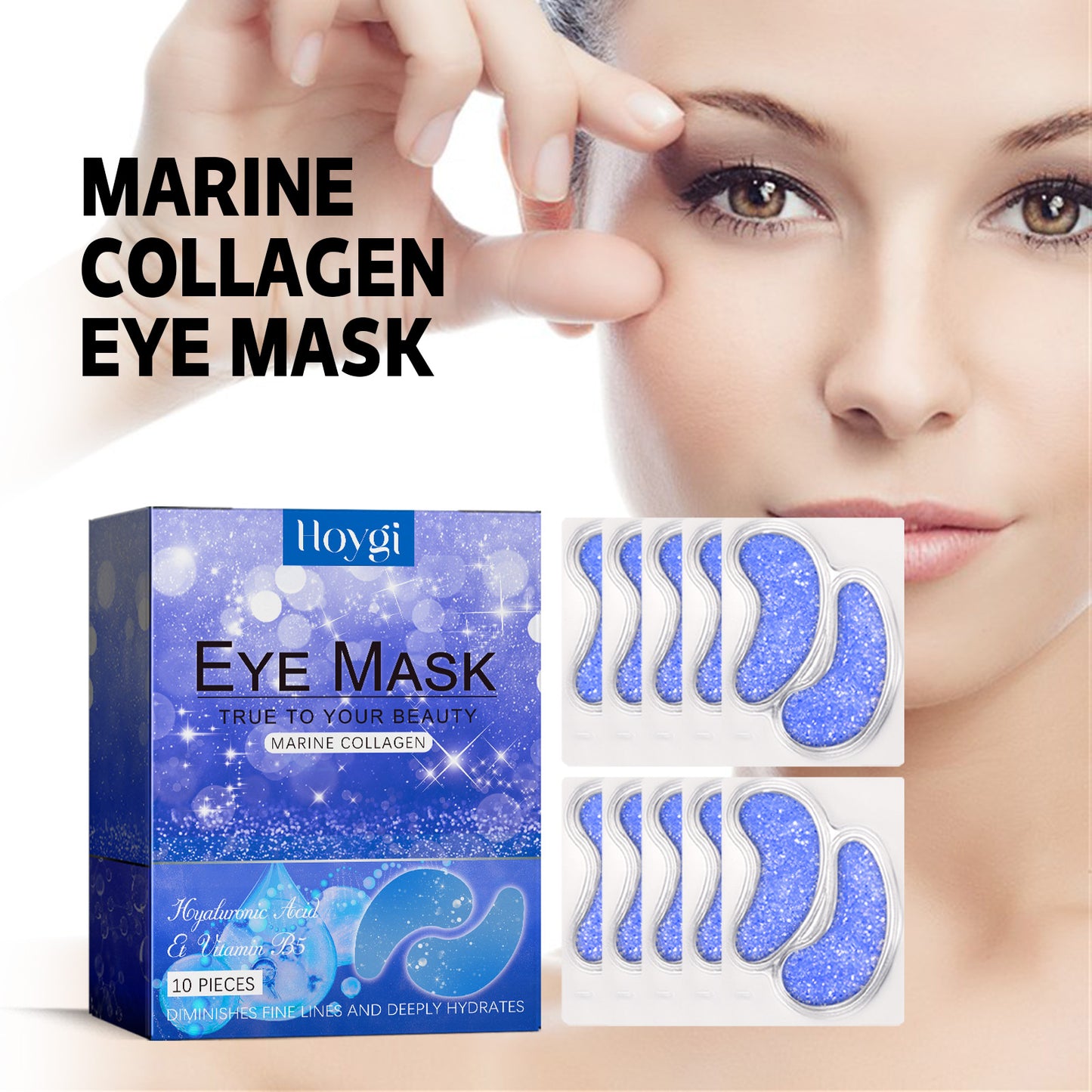 B5 Hydrating Eye Gel Patches - Collagen & Hyaluronic Acid Treatment (10pcs)