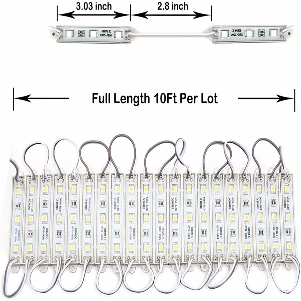 Waterproof LED Module Light Strip 10ft White IP65 Sign Backlight Decor
