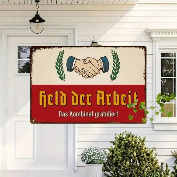 Metal Tin Wall Decor Sign - 20 cm x 20 cm