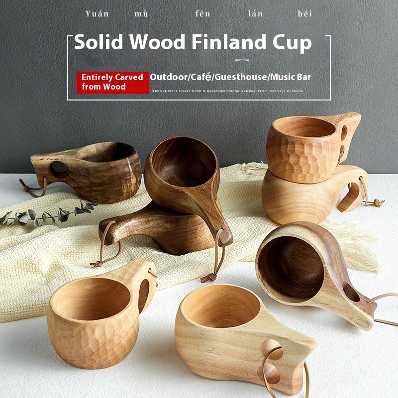 Wooden Coffee Cup with Large Capacity for Breakfast & Milk - Multiple Variants