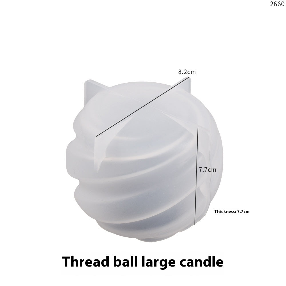 Silicone Candle Mold Spiral Earth Globe Pattern for DIY Aromatherapy Candles