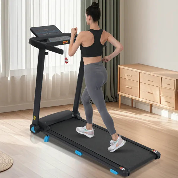 Foldable Treadmill with Incline, 3.0HP, Bluetooth & Heart Rate Sensors