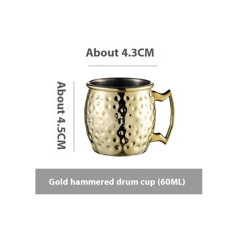 Stainless Steel Moscow Mule Cup Set - Copper Plated Drinkware for Bar & Home